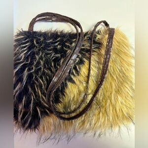 Rare Find Over the Shoulder Purse 
Fur and Leather